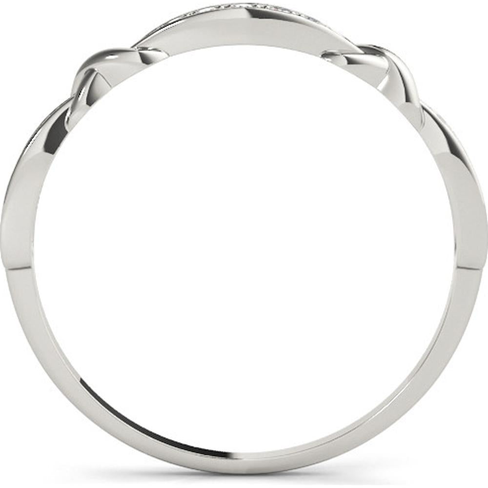 14K White Gold Lab Diamond Fashion Band - 0.07 Carat Total Weight - Size 7 by Robinson's Jewelers