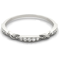 14K White Gold Lab Diamond Fashion Band - 0.07 Carat Total Weight - Size 7 by Robinson's Jewelers