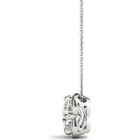14K White Gold Lab Diamond Halo Pendant - 0.067 Carat Total Weight by Robinson's Jewelers