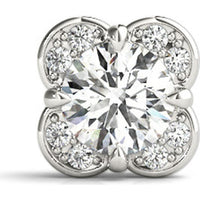 14K White Gold Lab Diamond Halo Pendant - 0.067 Carat Total Weight by Robinson's Jewelers