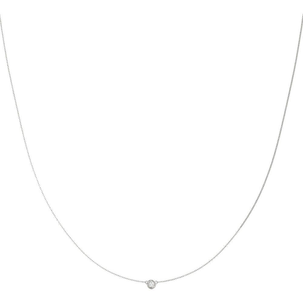 14K White Gold Lab Diamond Necklace - 0.25 Carat Total Weight by Robinson's Jewelers
