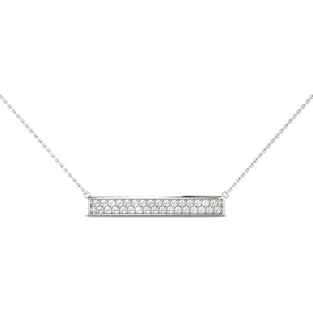 14K White Gold Lab Diamond Necklace - 0.33 Carat Total Weight by Robinson's Jewelers
