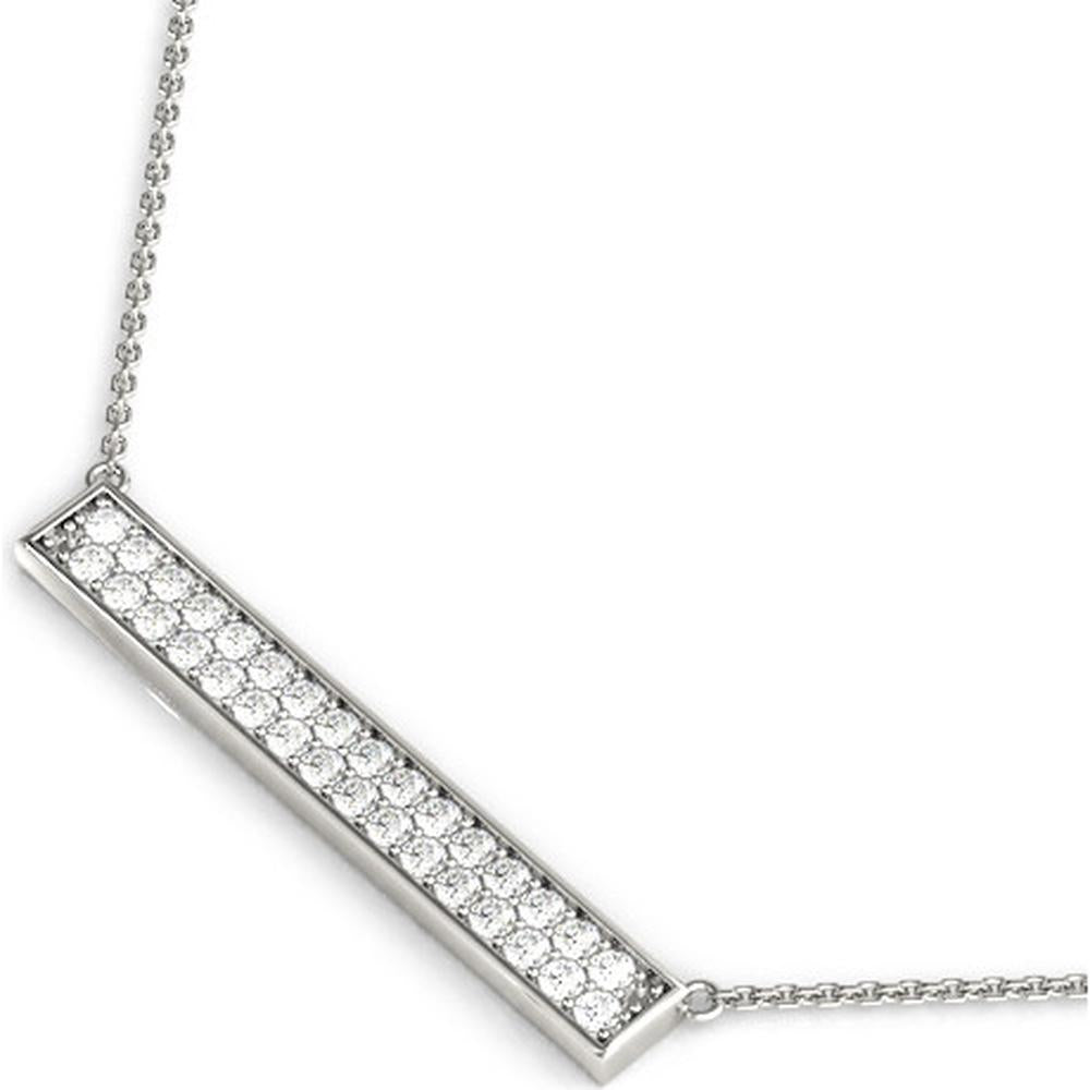 14K White Gold Lab Diamond Necklace - 0.33 Carat Total Weight by Robinson's Jewelers