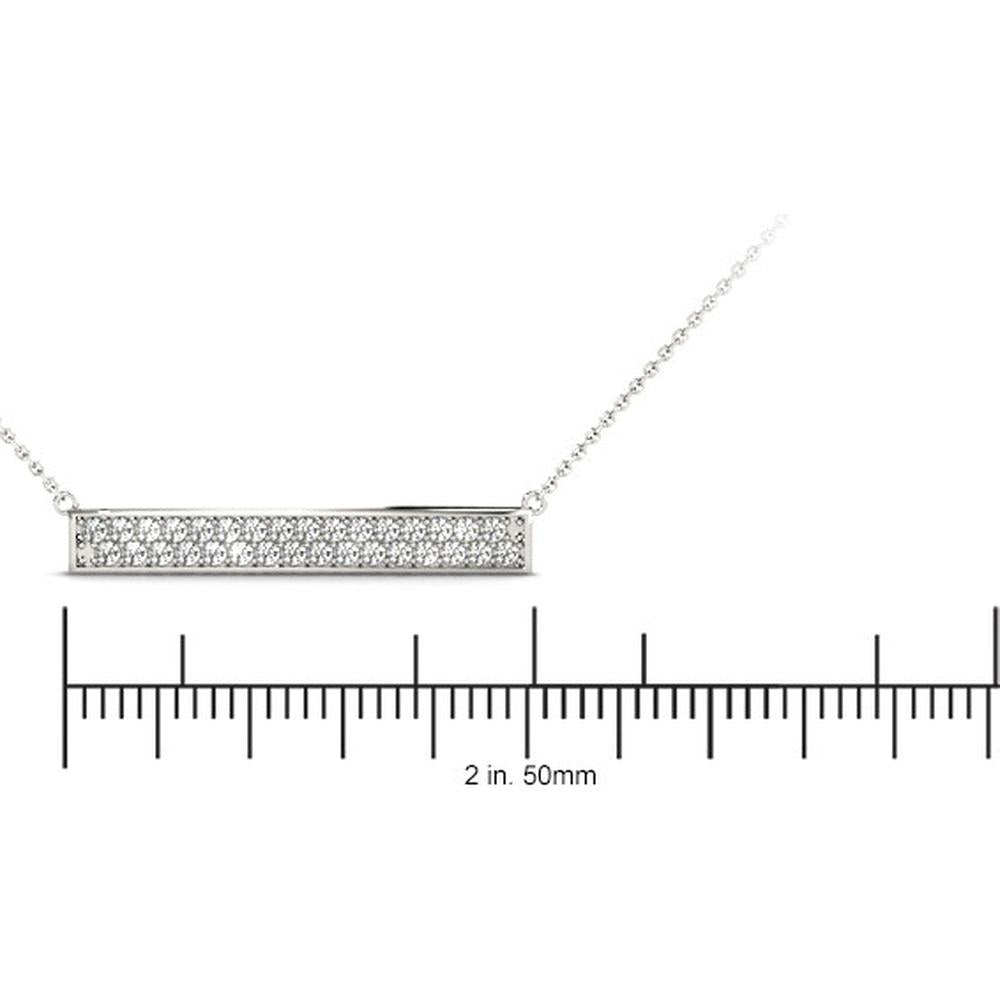 14K White Gold Lab Diamond Necklace - 0.33 Carat Total Weight by Robinson's Jewelers