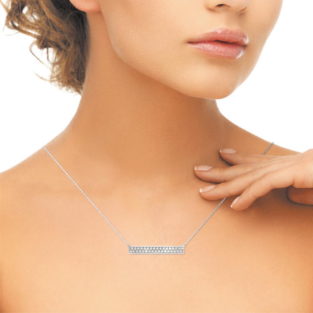14K White Gold Lab Diamond Necklace - 0.33 Carat Total Weight by Robinson's Jewelers