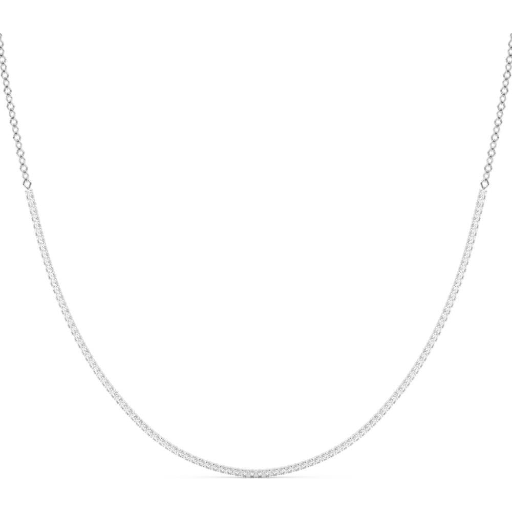 14K White Gold Lab Diamond Necklace - 5.25 Carat Total Weight by Robinson's Jewelers