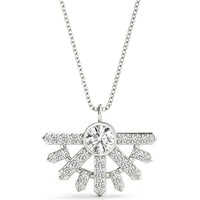 14K White Gold Lab Diamond Pendant Necklace - 0.5 Carat Total Weight by Robinson's Jewelers