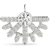 14K White Gold Lab Diamond Pendant Necklace - 0.5 Carat Total Weight by Robinson's Jewelers