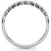 14K White Gold Lab Diamond Two Row Band Round Ring - 0.50 Carat Total Weight - Size 7 by Robinson's Jewelers