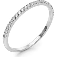 14K White Gold Lab Diamond Wedding Band - 0.125 Carat Total Weight - Size 6-1/2 - Size 6-1/2 by Robinson's Jewelers