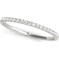 14K White Gold Lab Diamond Wedding Band - 0.125 Carat Total Weight - Size 7 by Robinson's Jewelers