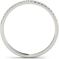 14K White Gold Lab Diamond Wedding Band - 0.125 Carat Total Weight - Size 7 by Robinson's Jewelers