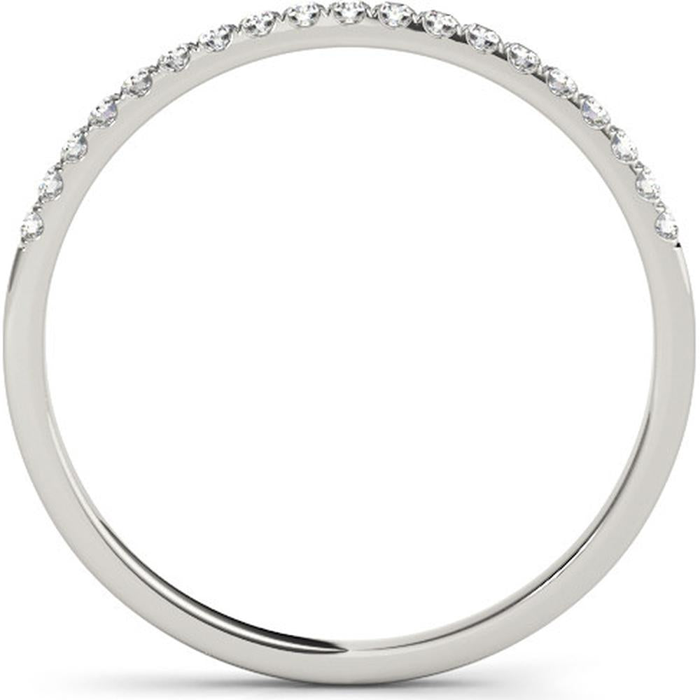 14K White Gold Lab Diamond Wedding Band - 0.125 Carat Total Weight - Size 7 by Robinson's Jewelers