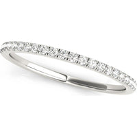 14K White Gold Lab Diamond Wedding Band - 0.125 Carat Total Weight - Size 7 by Robinson's Jewelers