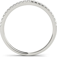14K White Gold Lab Diamond Wedding Band - 0.125 Carat Total Weight - Size 7 by Robinson's Jewelers