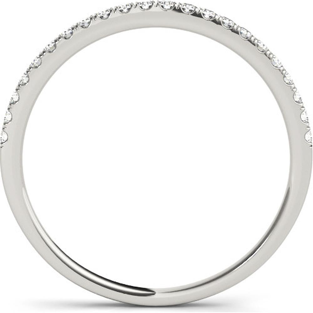 14K White Gold Lab Diamond Wedding Band - 0.125 Carat Total Weight - Size 7 by Robinson's Jewelers