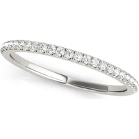 14K White Gold Lab Diamond Wedding Band - 0.125 Carats Total Diamond Weight, Size 7 by Robinson's Jewelers