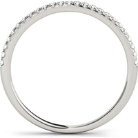 14K White Gold Lab Diamond Wedding Band - 0.125 Carats Total Diamond Weight, Size 7 by Robinson's Jewelers