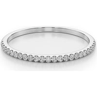 14K White Gold Lab Diamond Wedding Band - 0.125 Carats Total Diamond Weight, Size 7 by Robinson's Jewelers