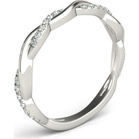 14K White Gold Lab Diamond Wedding Band - 0.20 Carat Total Weight - Size 7 by Robinson's Jewelers