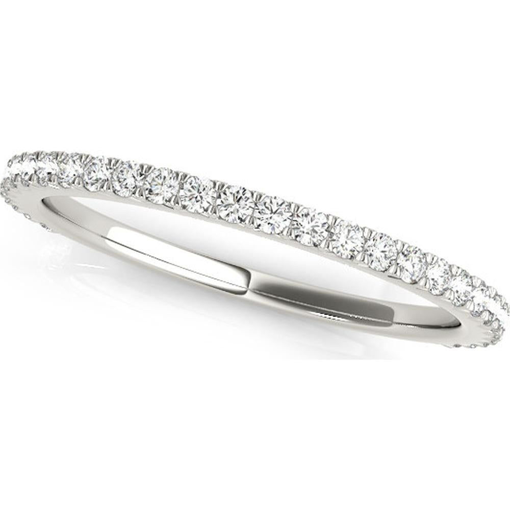 14K White Gold Lab Diamond Wedding Band - 0.33 Carats Total Diamond Weight - Size 7 by Robinson's Jewelers