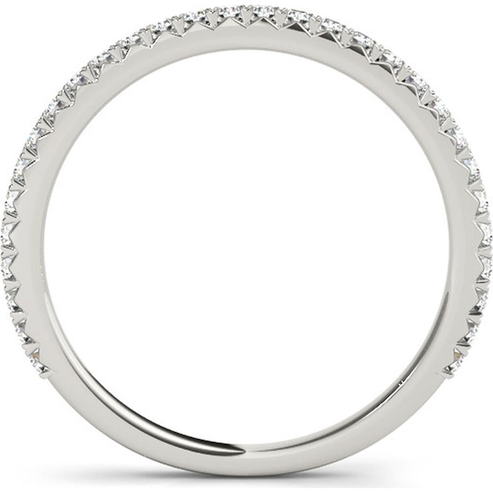 14K White Gold Lab Diamond Wedding Band - 0.33 Carats Total Diamond Weight - Size 7 by Robinson's Jewelers