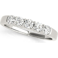 14K White Gold Lab Diamond Wedding Band - 1.50 Carats Total Diamond Weight - Size 7 by Robinson's Jewelers