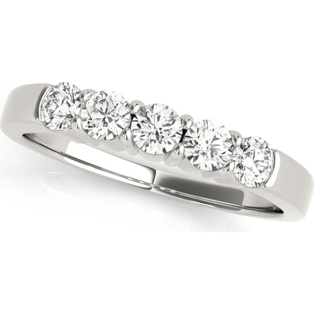 14K White Gold Lab Diamond Wedding Band - 1.50 Carats Total Diamond Weight - Size 7 by Robinson's Jewelers