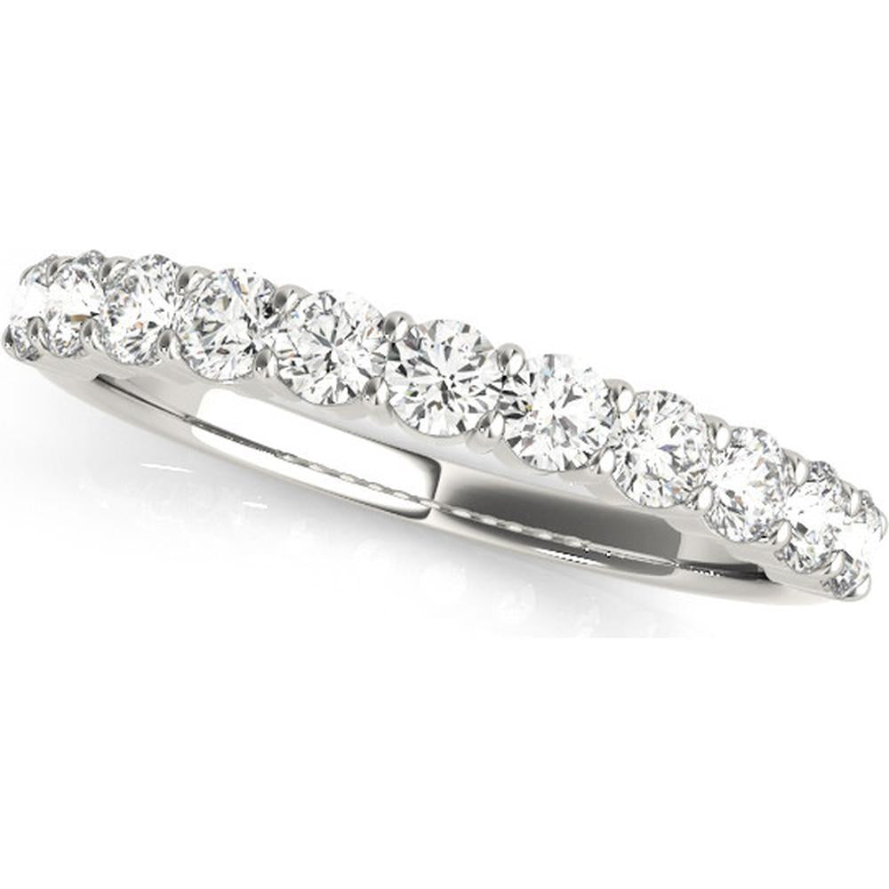 14K White Gold Lab Diamond Wedding Band - Size 7 by Robinson's Jewelers