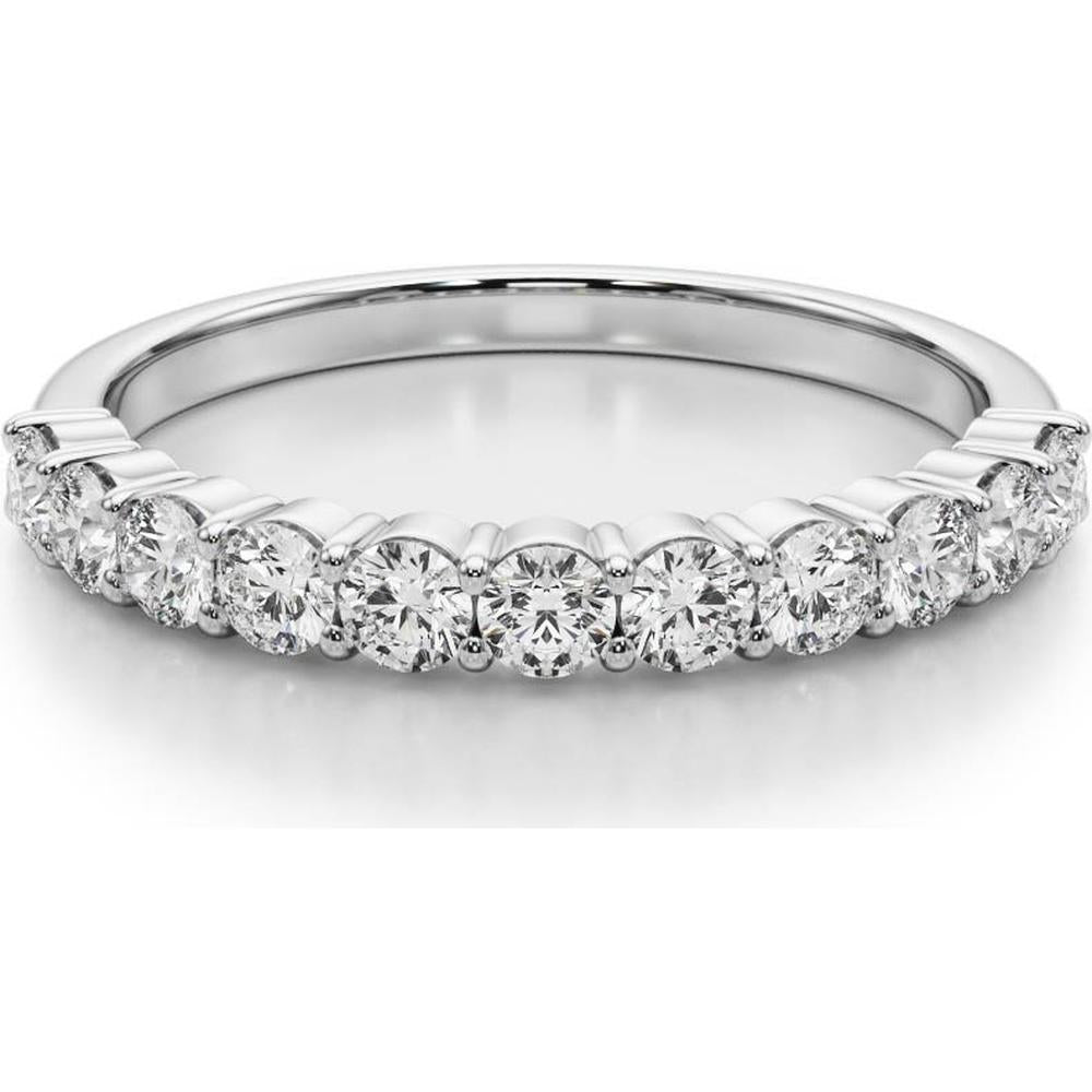 14K White Gold Lab Diamond Wedding Band - Size 7 by Robinson's Jewelers