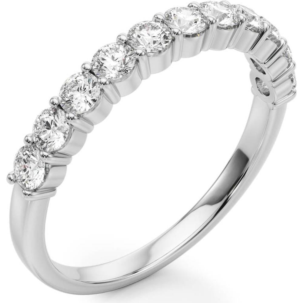 14K White Gold Lab Diamond Wedding Band - Size 7 by Robinson's Jewelers