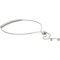 14K White Gold Lab Grown Diamond Adjustable Bracelet - 3/8 Carats Total Diamond Weight by Robinson's Jewelers