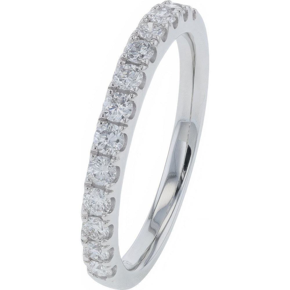 14K White Gold Lab Grown Diamond Bridal Set with 4-Prong Round Center and Matching Diamond Band - 2.00 Carat Total Diamond Weight