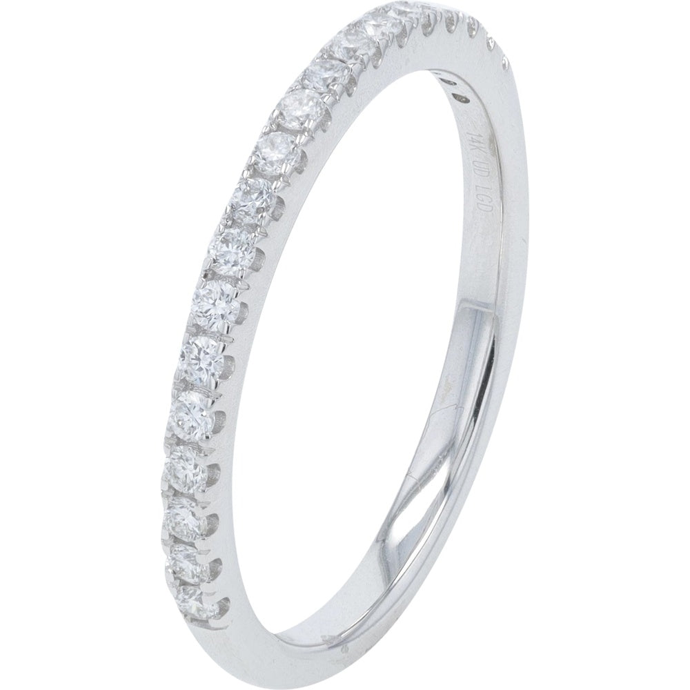 14K White Gold Lab Grown Diamond Bridal Set with 5.00 Carat Round Brilliant Center and Hidden Halo Pavé Split Shank - 5.50 Carat Total Diamond Weight