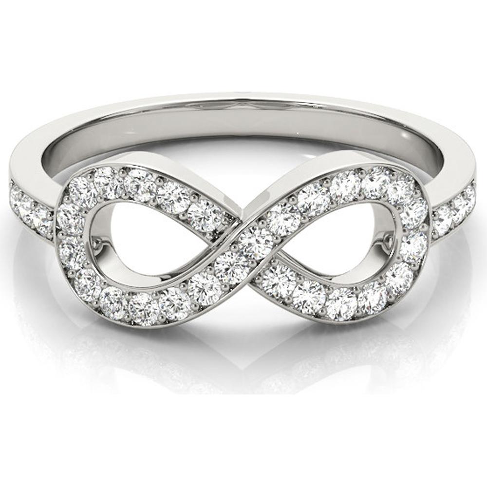 14K White Gold Lab-Grown Diamond Fashion Ring - 0.38 Carats Total Diamond Weight - Size 7 by Robinson's Jewelers