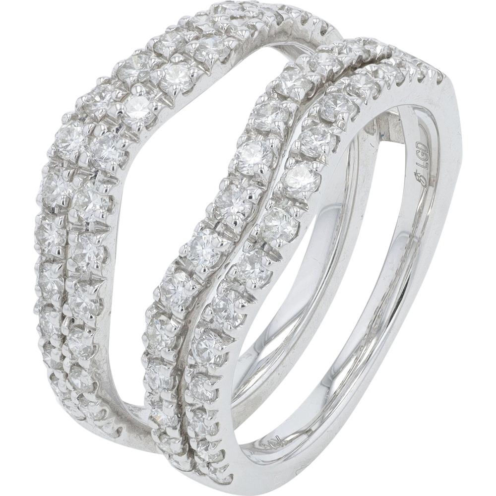 14K White Gold Lab Grown Diamond Ring Guard - 1.00 Carat Total Diamond Weight