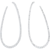 14K White Gold Lab Grown Diamond Stud Earrings - 1.25 Carat Total Diamond Weight