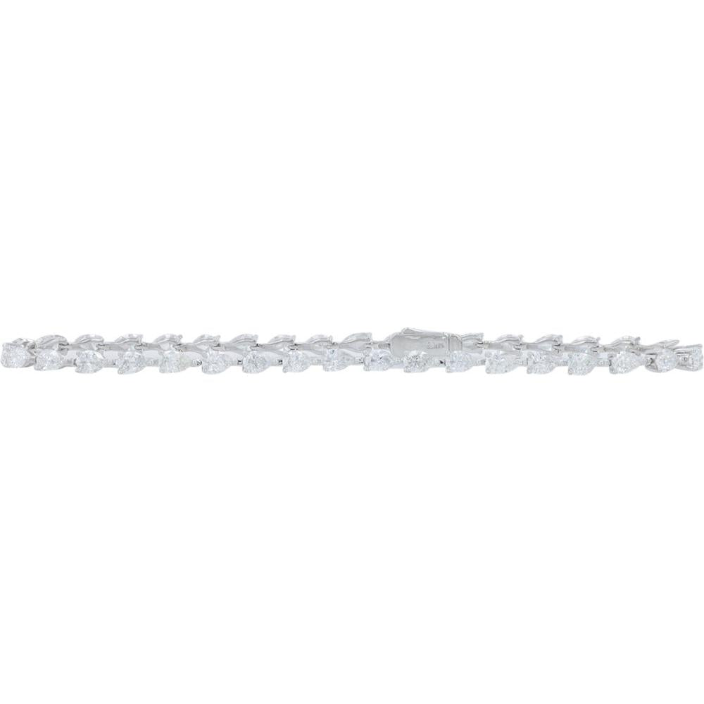 14K White Gold Lab Grown Diamond Tennis Bracelet - 5.00 Carat Total Diamond Weight