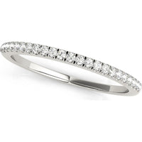14K White Gold Lab-Grown Diamond Wedding Band - 0.125 Carat Total Weight - Size 7-1/2 by Robinson's Jewelers