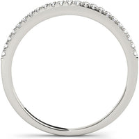 14K White Gold Lab-Grown Diamond Wedding Band - 0.125 Carat Total Weight - Size 7-1/2 by Robinson's Jewelers