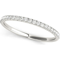 14K White Gold Lab-Grown Diamond Wedding Band - 0.125 Carat Total Weight - Size 7 by Robinson's Jewelers