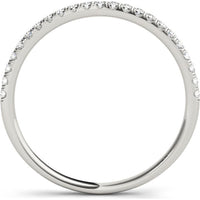 14K White Gold Lab-Grown Diamond Wedding Band - 0.125 Carat Total Weight - Size 7 by Robinson's Jewelers