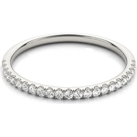 14K White Gold Lab-Grown Diamond Wedding Band - 0.125 Carat Total Weight - Size 7 by Robinson's Jewelers