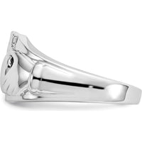 14K White Gold Ladies Claddagh Ring with Rhodium Plating - Symbol of Love and Loyalty by Oro Pregiato