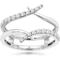 14K White Gold Ladies Diamond Insert Ring with Channel Set Diamonds - 0.40 Carats Total Diamond Weight
