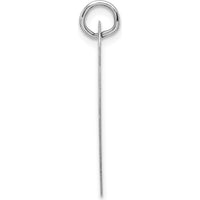 14K White Gold Large Engravable Heart Pendant - Personalized Charm with Polished Finish by Oro Pregiato