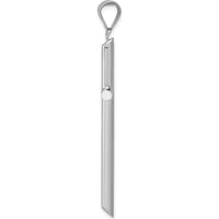 14K White Gold Large Hollow Cross Pendant with Polished Finish by Oro Pregiato