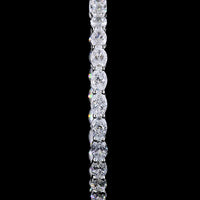 14K White Gold Large Hoop Earrings with Prong-Set Oval Lab Diamonds - 4.73 Carat Total Diamond Weight (East-West Orientation) - Covaloro Fine Jewelry