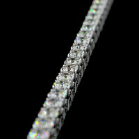 14K White Gold Lariat Necklace with 1.53 Carat Brilliant Cut Lab Diamond Center and 66 Round Cut Lab Diamonds - 11.54 Carat Total Diamond Weight - Covaloro Fine Jewelry