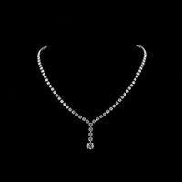 14K White Gold Lariat Necklace with 12.17 Carat Lab-Grown D VS1 Round Brilliant Diamonds - IGI Certified - Covaloro Fine Jewelry